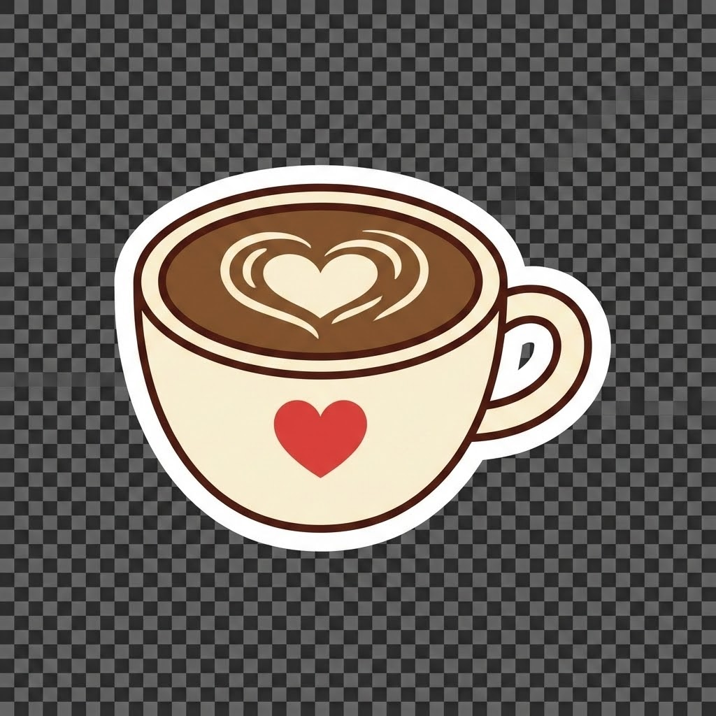 AI Sticker of a coffee cup