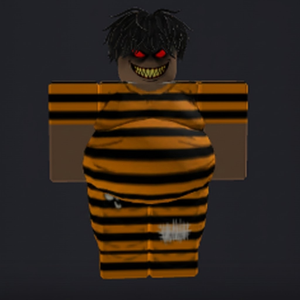 make a character on the photo fat and scary