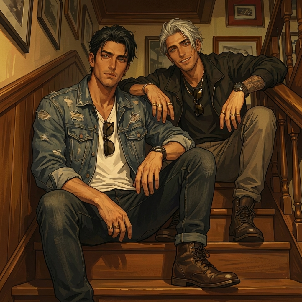 change the pose; add a twin to the picture but with dark hair and different clothes