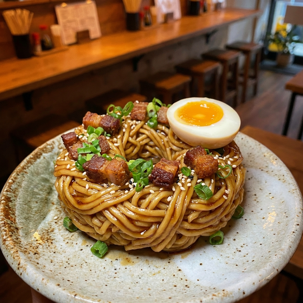 a delicious donut made of ramen