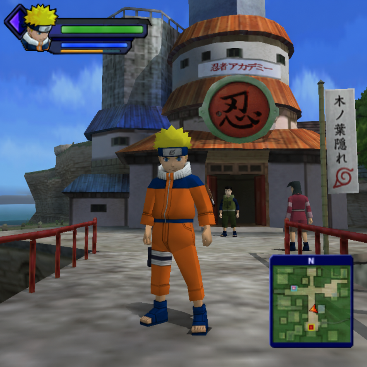 请将图片转换为2000年代初日系街机/主机游戏截图风格,类似
Dreamcast / PS2 时代的早期 3D 游戏画面。 保留主体内容,但整体重建为低多边形（low poly) anime-stvle 3D 角 色与场景。画面中不要有明显黑色描边,所有人物与建筑都由简化 多边形面构成。使用低分辨率贴图、轻微压缩感贴图、模糊墙面纹 理、簡单实时光照、平面顶点光照、粗糙阴影层次,整体画面略 糊, 角色边缘略硬,具有低保直、粗糙這染、老游戏截图的感觉。